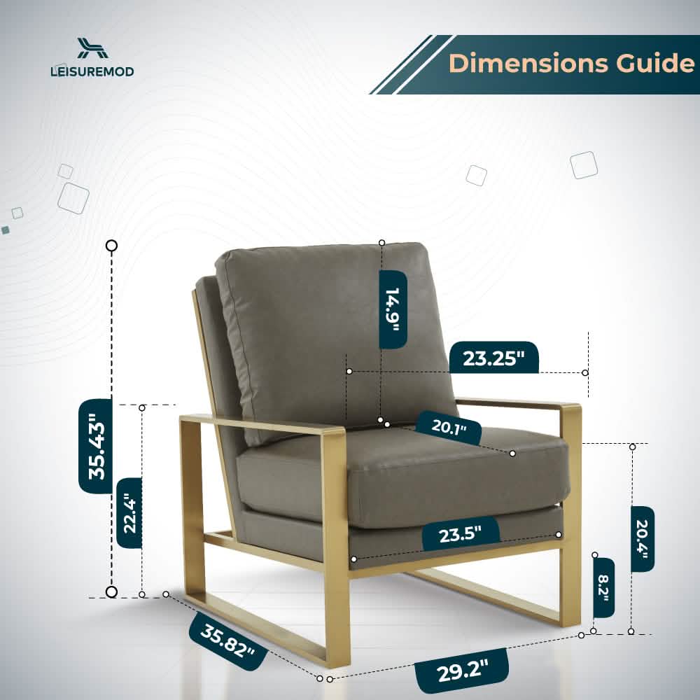 Jefferson Accent Armchair Upholstered in Velvet/Leather and Gold/Silver Metal Frame