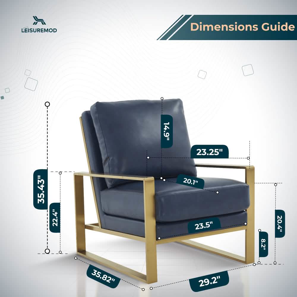 Jefferson Accent Armchair Upholstered in Velvet/Leather and Gold/Silver Metal Frame