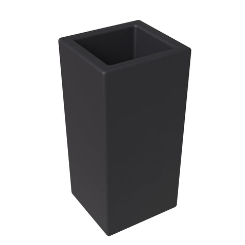 Terra Fiberstone and MGO Clay Planter, Mid-Century Modern Tall Square Planter Pot for Indoor and Outdoor