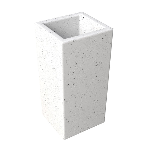 Terra Fiberstone and MGO Clay Planter, Mid-Century Modern Tall Square Planter Pot for Indoor and Outdoor