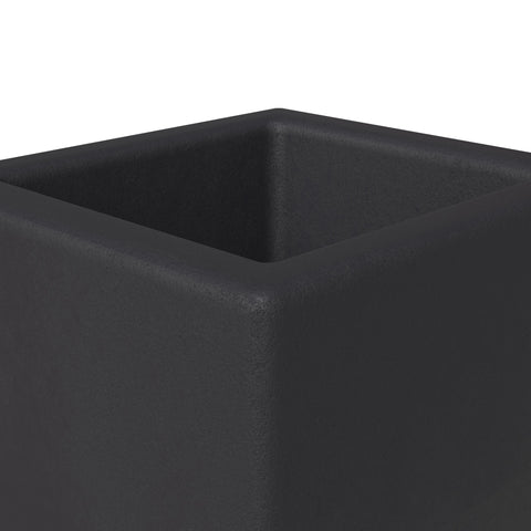 Terra Fiberstone and MGO Clay Planter, Mid-Century Modern Tall Square Planter Pot for Indoor and Outdoor