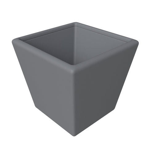 Blossom Fiberstone Tapered Square Planter Pot in Dark Grey