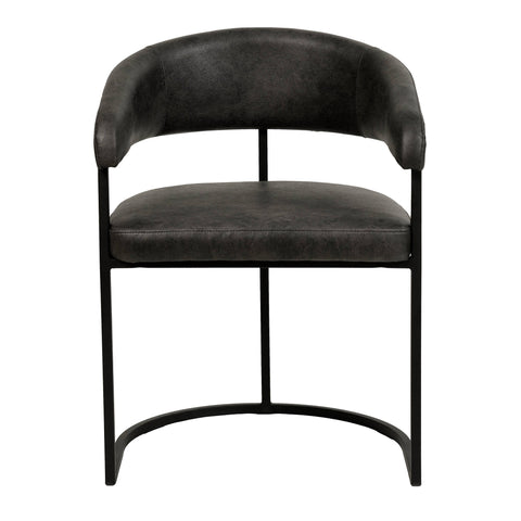 Aero Modern Upholstered Dining Chair with Padded Seat and Powder-Coated Iron Frame