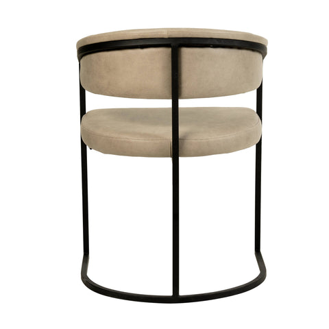 Aero Modern Upholstered Dining Chair with Padded Seat and Powder-Coated Iron Frame