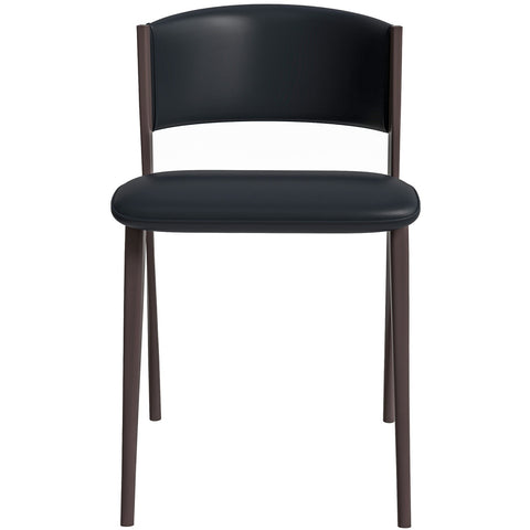 Aspen Dining Chairs Upholstered in Leather Kitchen Room Chairs with Metal Legs