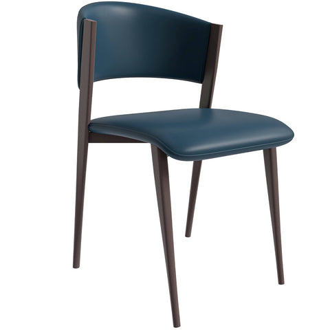 Aspen Dining Chairs Upholstered in Leather Kitchen Room Chairs with Metal Legs