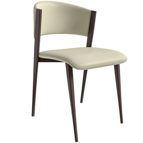 Aspen Dining Chairs Upholstered in Leather Kitchen Room Chairs with Metal Legs