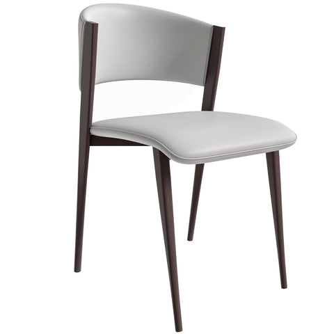 Aspen Dining Chairs Upholstered in Leather Kitchen Room Chairs with Metal Legs