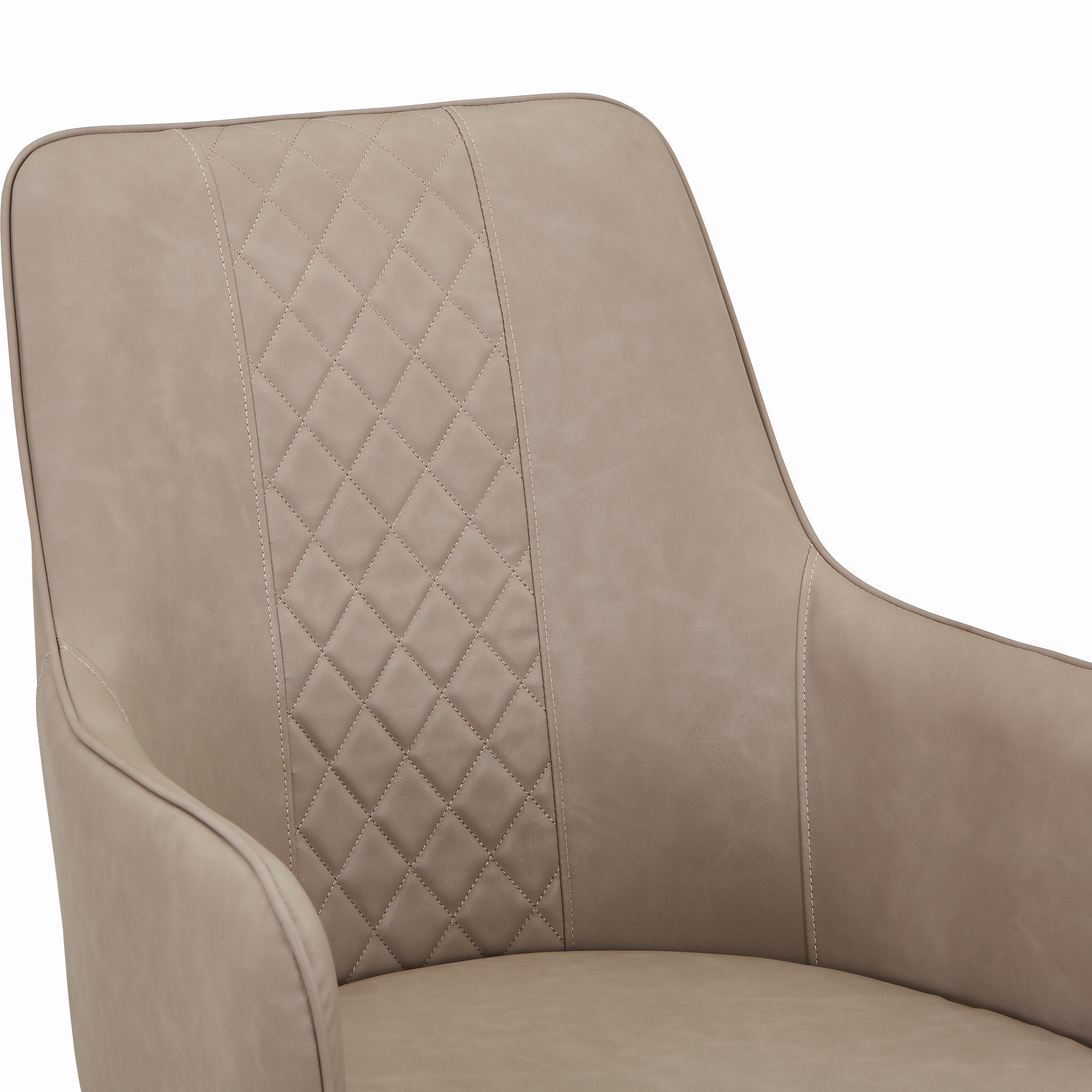 Allure Leather Dining Chairs in Steel Legs with Gold Accent Tips