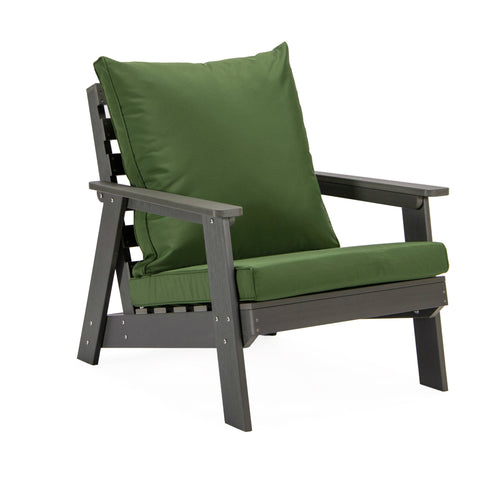 Alpine Lounge Arm Chair with Removable Cushions in Polyester and High-Impact Polystyrene Frame