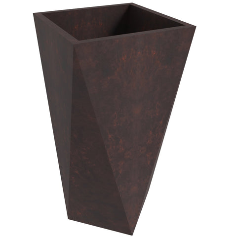 Aloe Tapered Square Fiberstone And MGO Clay Planter For Indoor And Outdoor