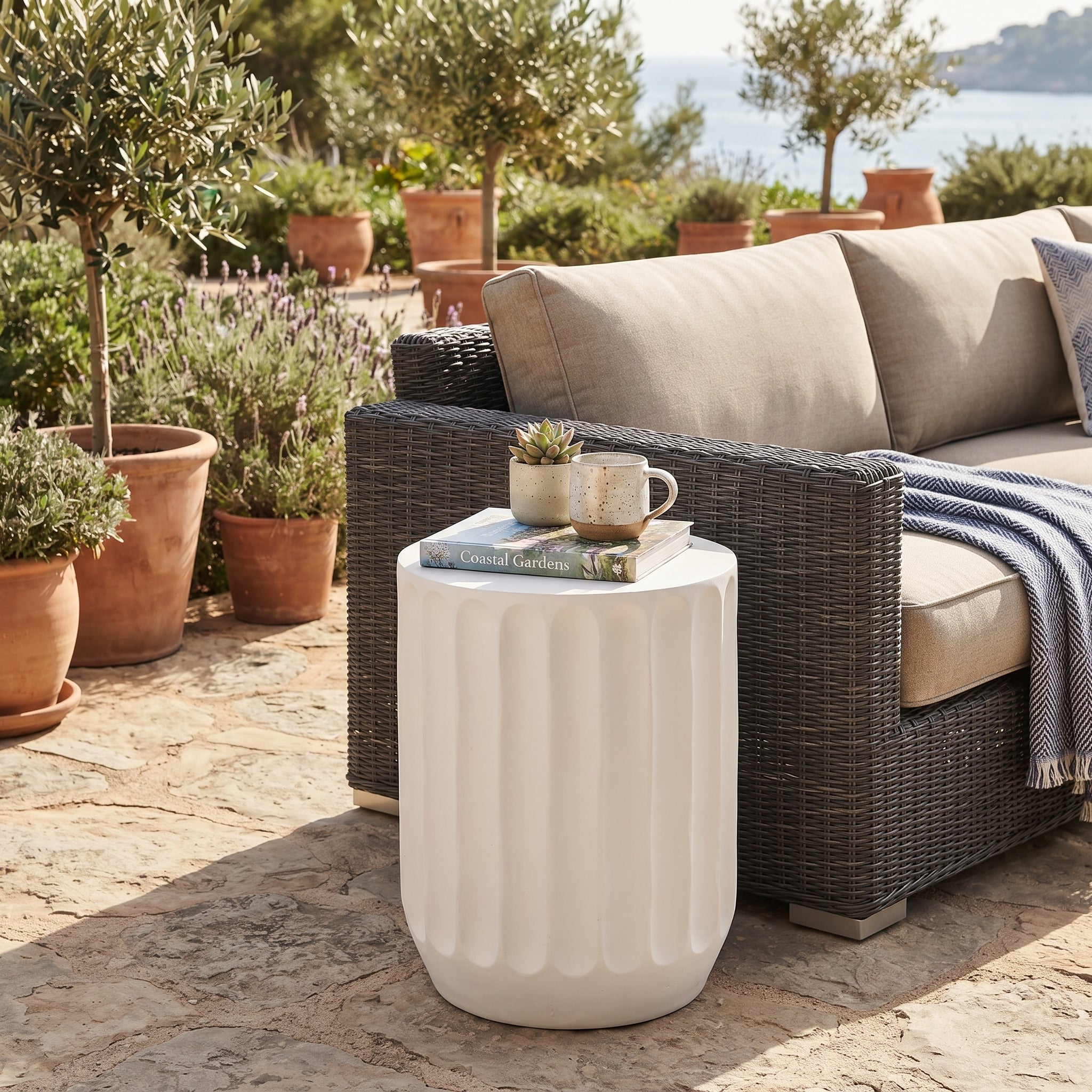 Arlo Side/End Table in Fiberstone for Indoor and Outdoor