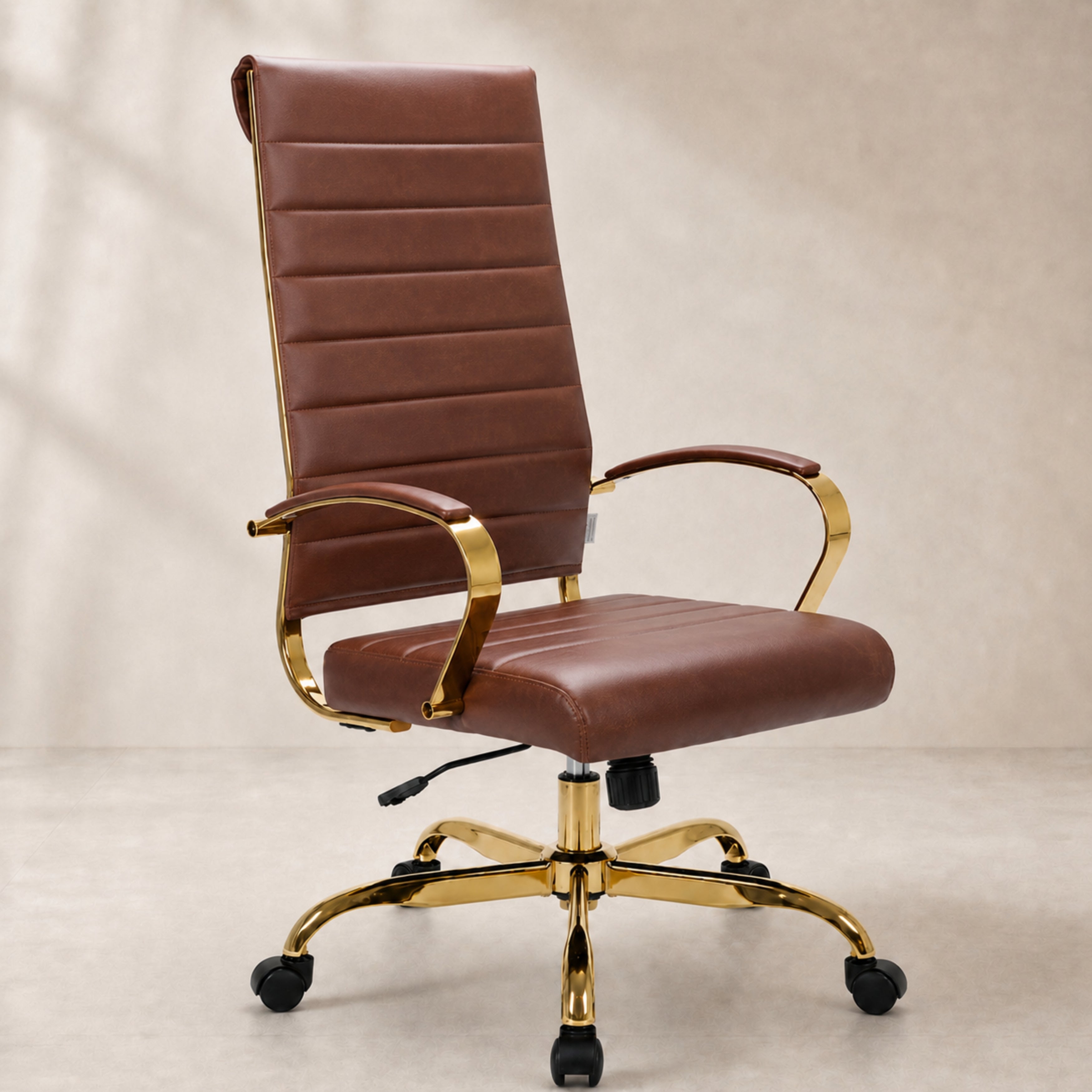 Benmar High-Back Leather Adjustable Office Conference Chair