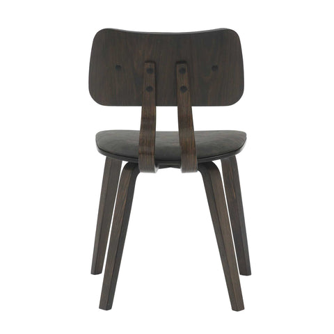 Clivo Modern Wooden Dining Chair With Walnut Color Frame