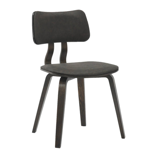 Clivo Modern Wooden Dining Chair With Walnut Color Frame