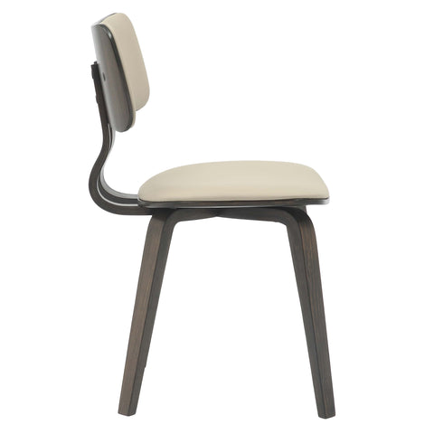 Clivo Modern Wooden Dining Chair With Walnut Color Frame