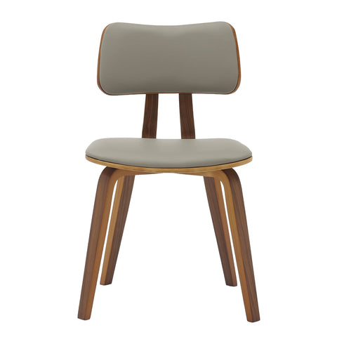 Clivo Modern Wooden Dining Chair With Walnut Color Frame