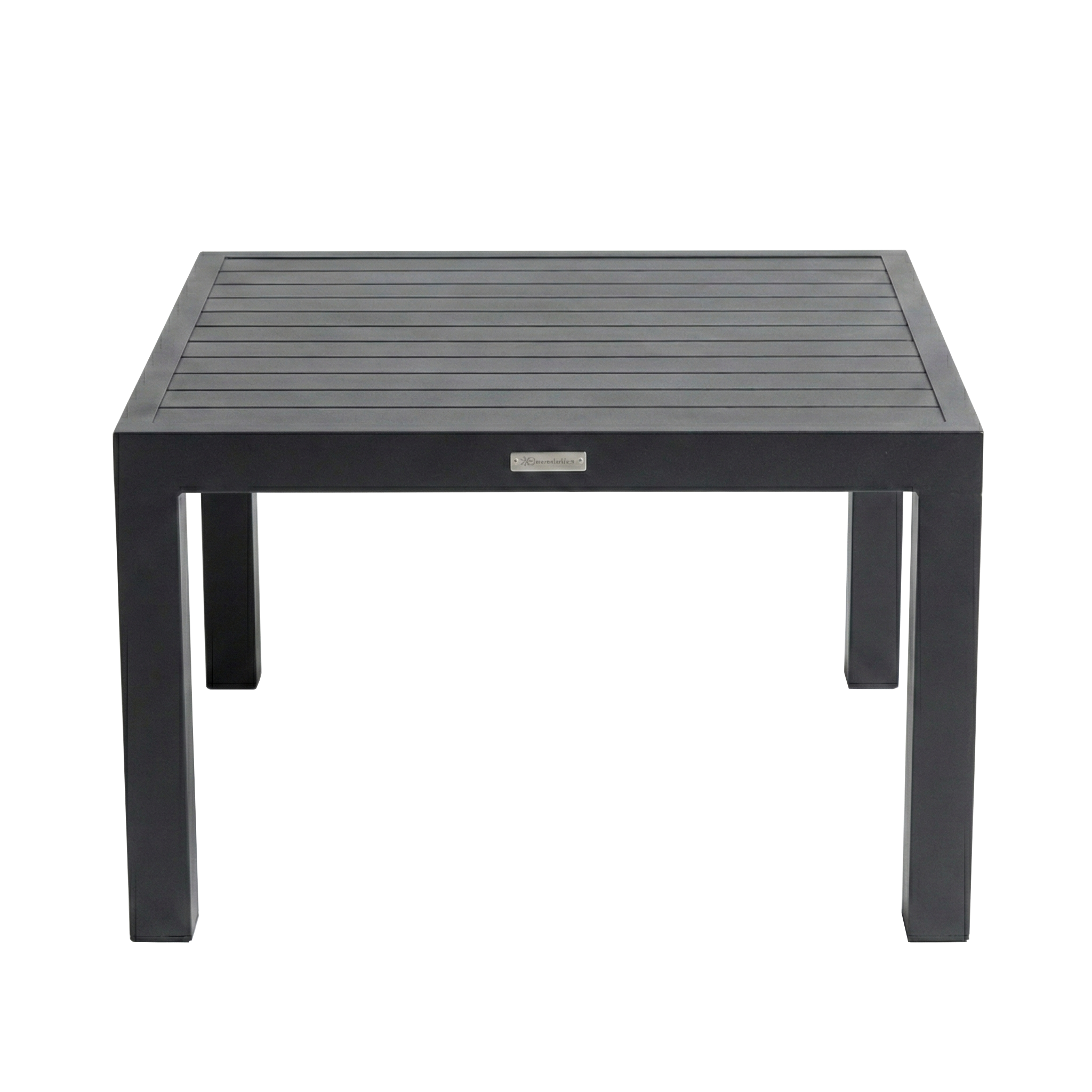 Chelsea Square 27 in. Wide Coffee Table in Aluminum for Indoor and Outdoor