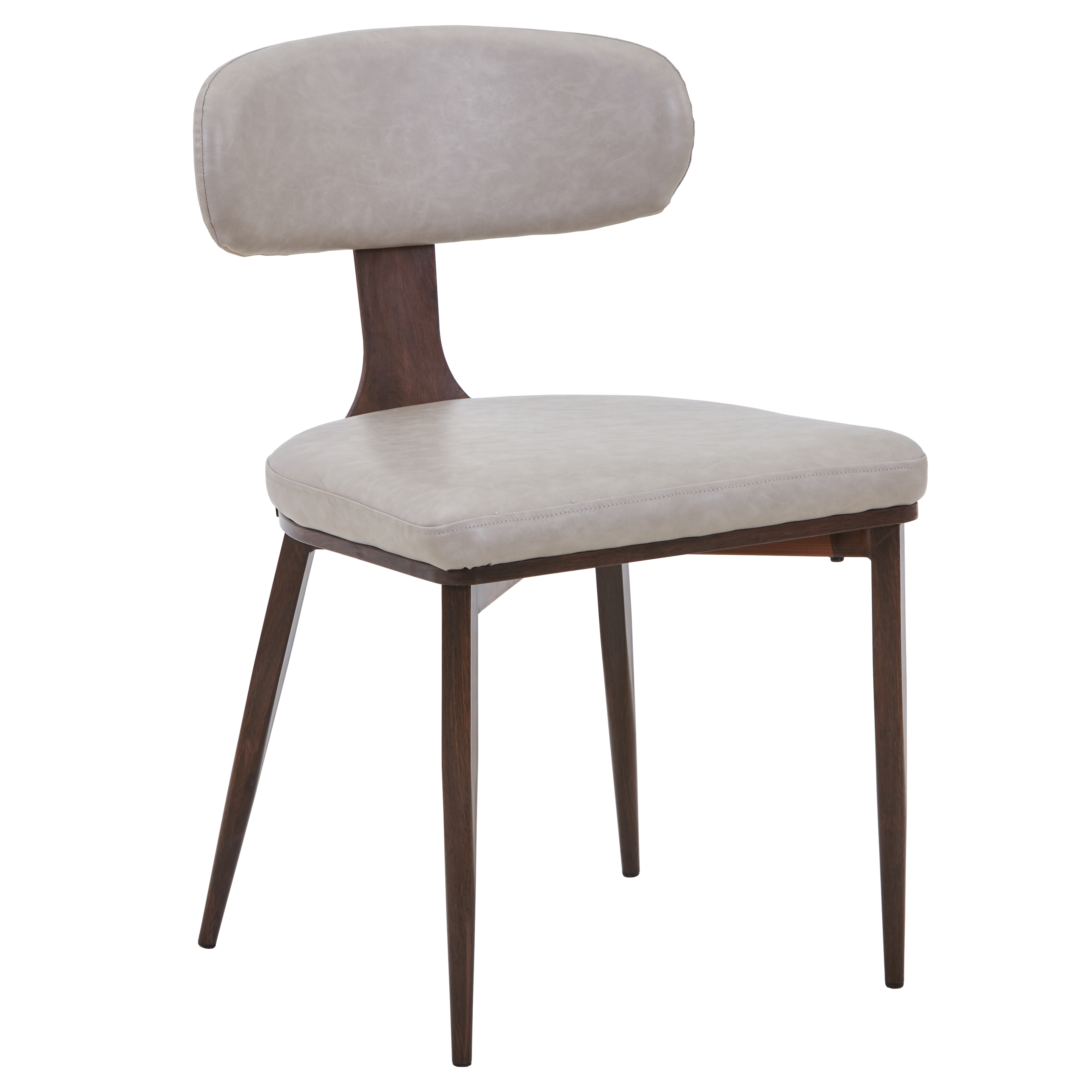 Dilenny Leather Dining Chair with Steel Legs