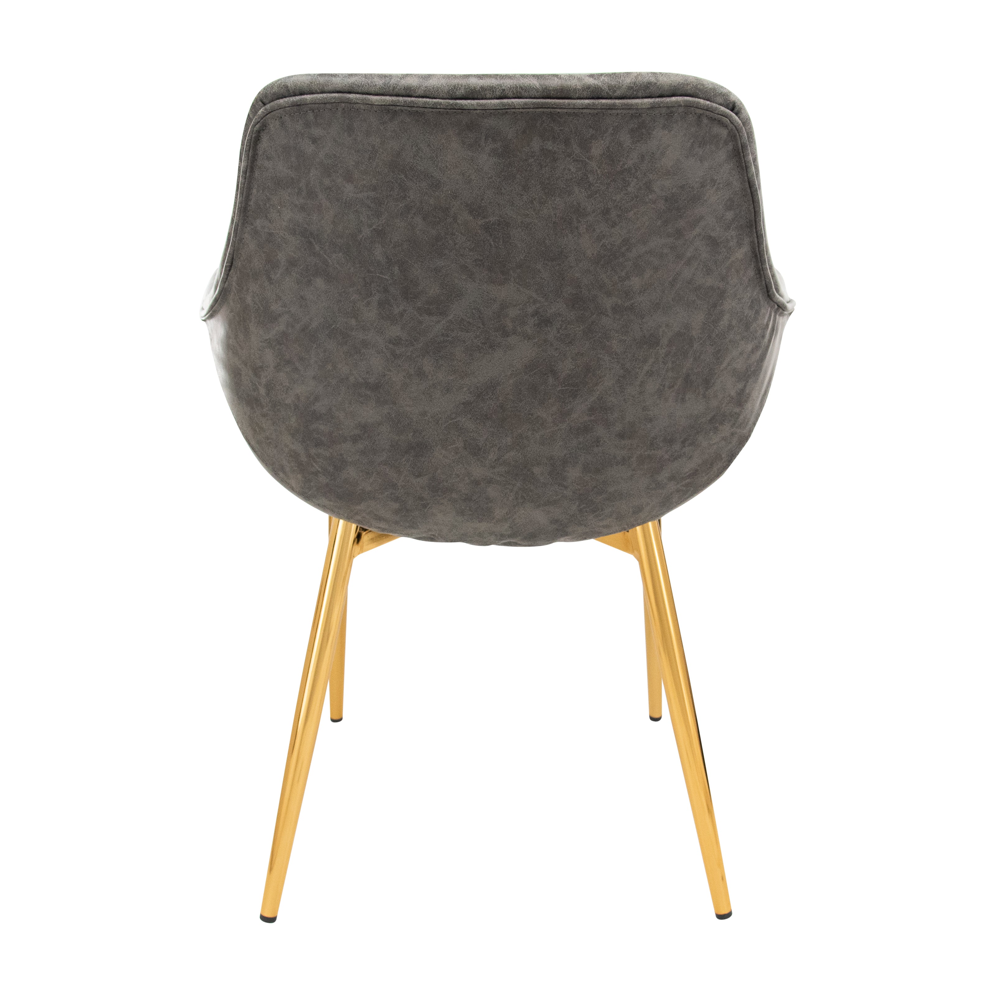 Markley Leather Dining Chair with Powder-Coated Iron Legs