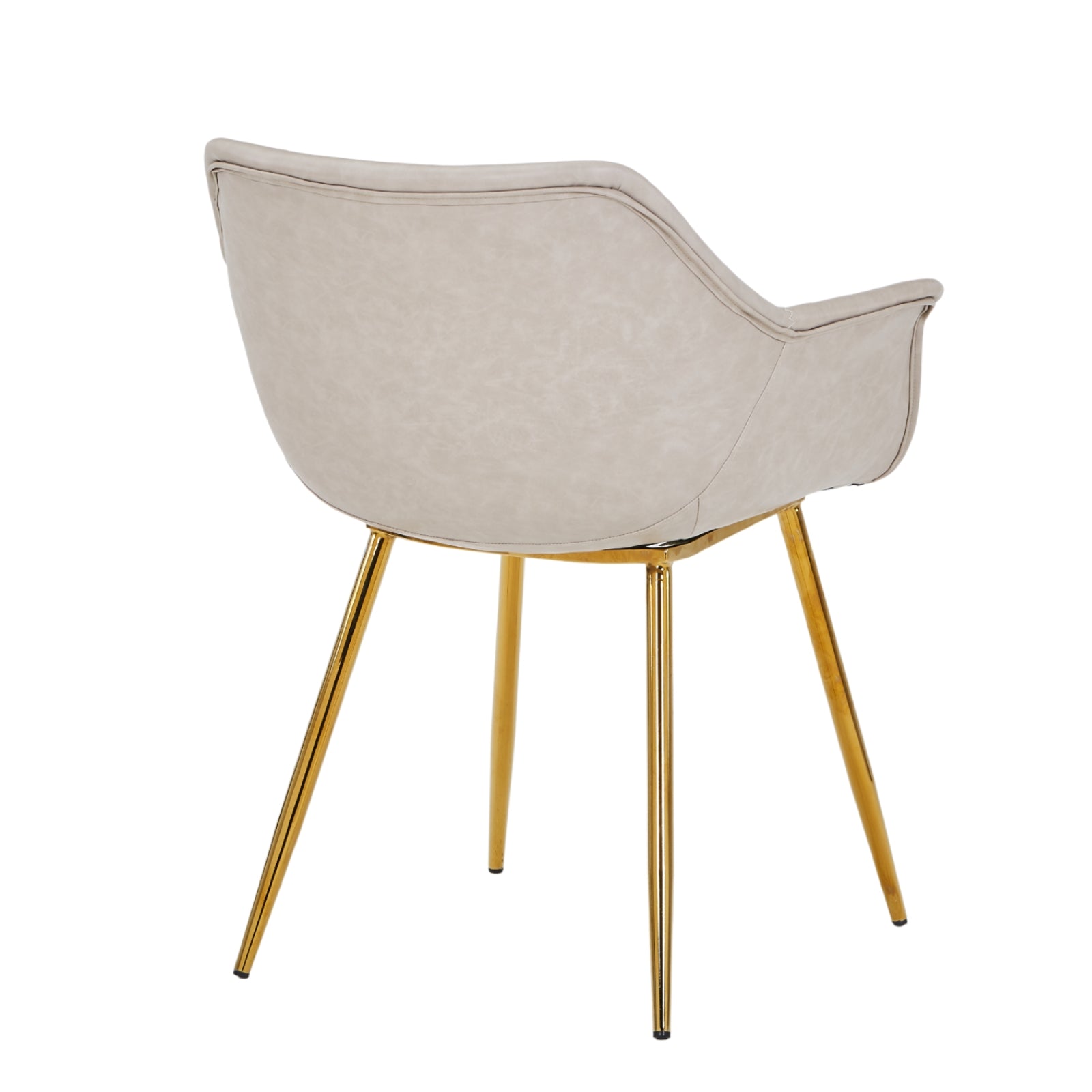 Markley Leather Dining Chair with Powder-Coated Iron Legs