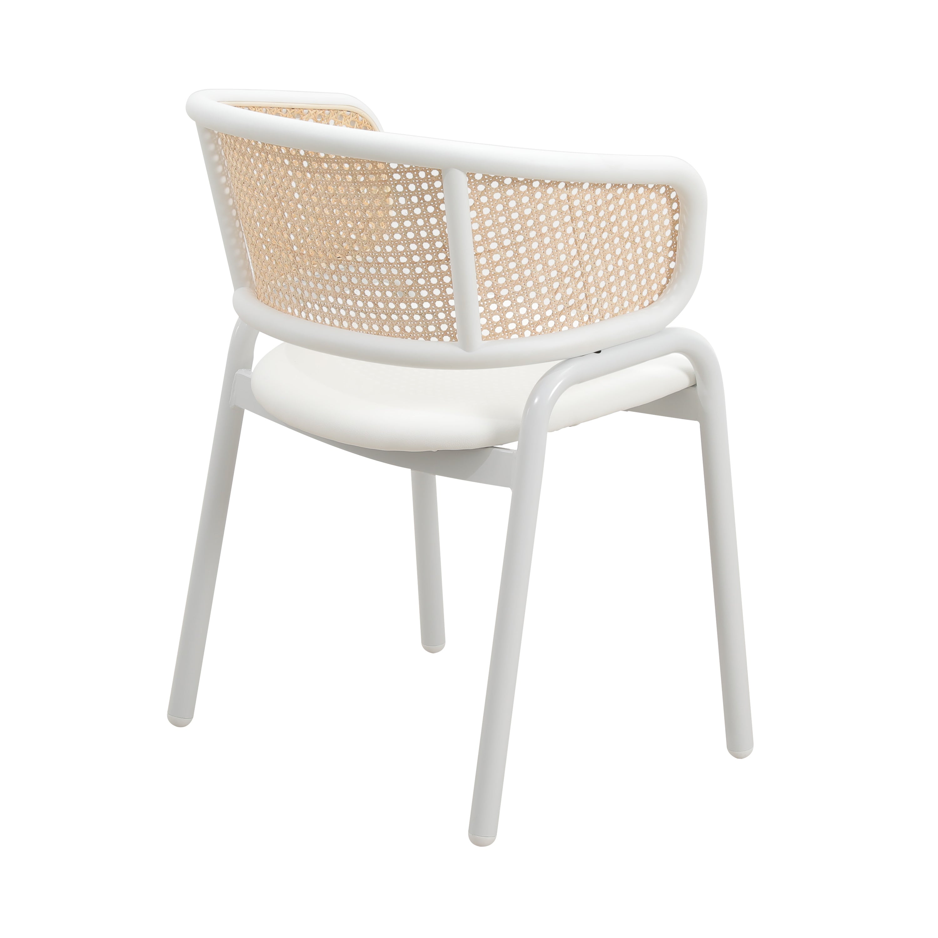 Ervilla Velvet Dining Armchair with Steel Legs and Wicker Back