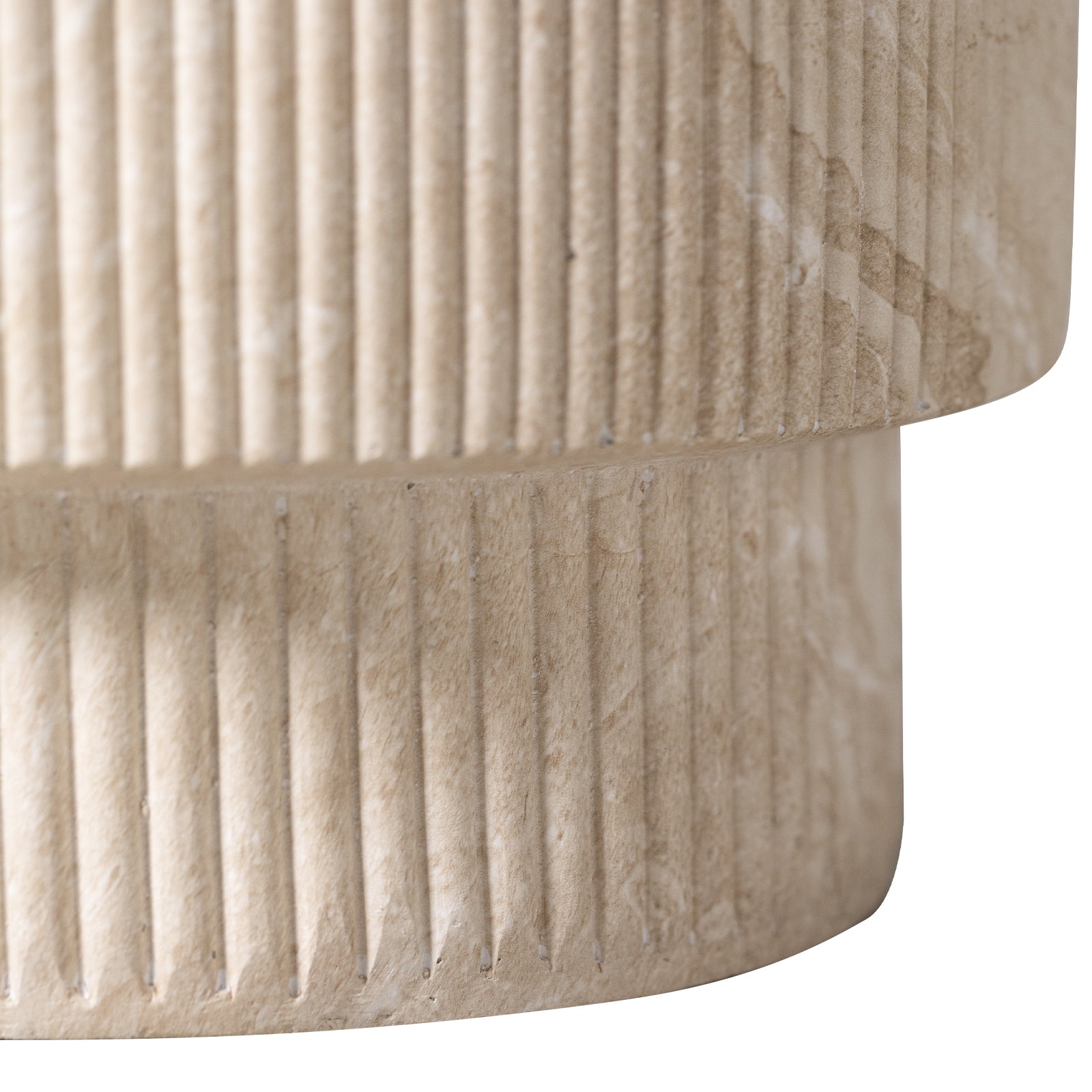 Eden Series Side Table in Fiberstone Round Accent Table for Home, Living Room, Indoor, and Outdoor