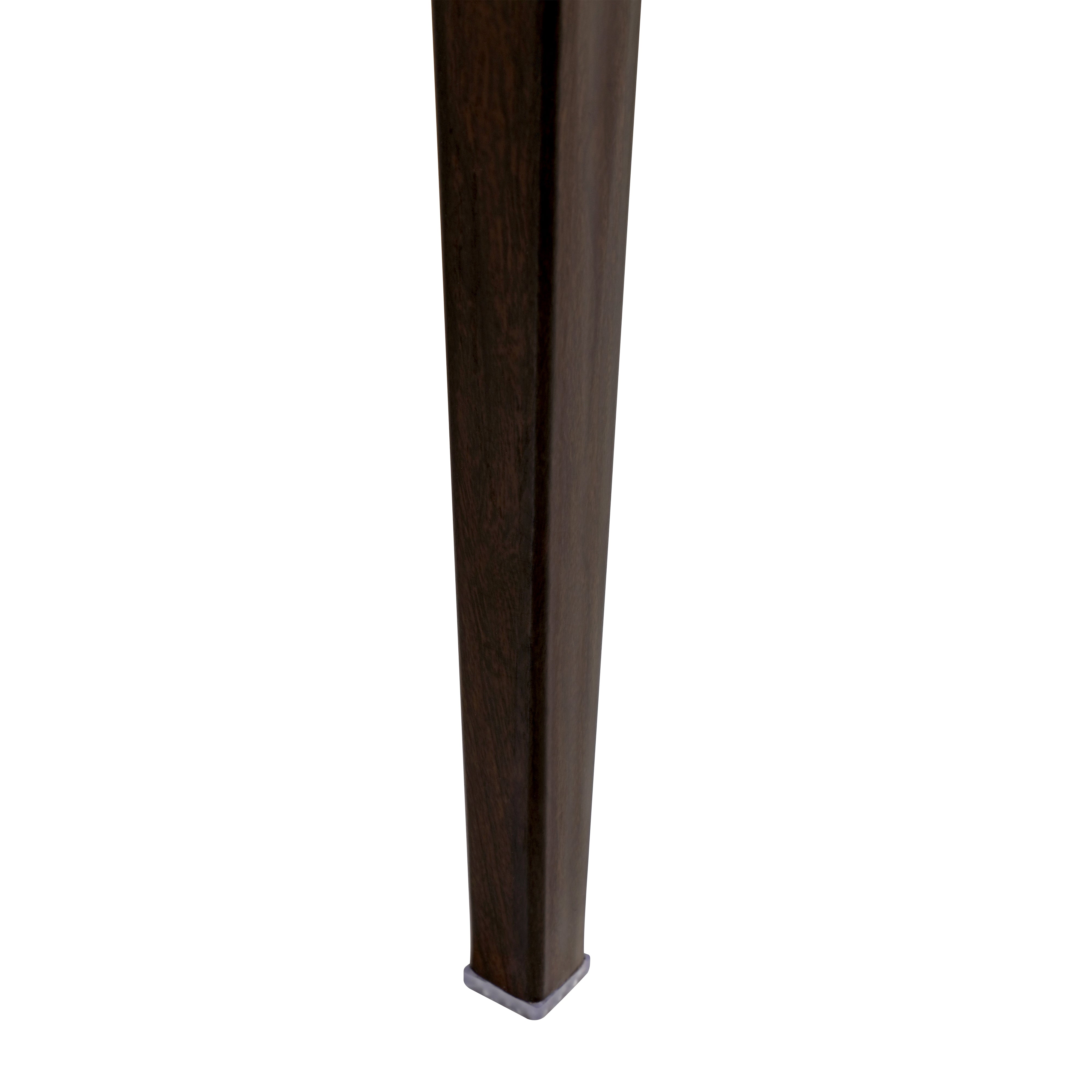 Flaco Leather Dining Chair with Aluminum Frame in Walnut Finish