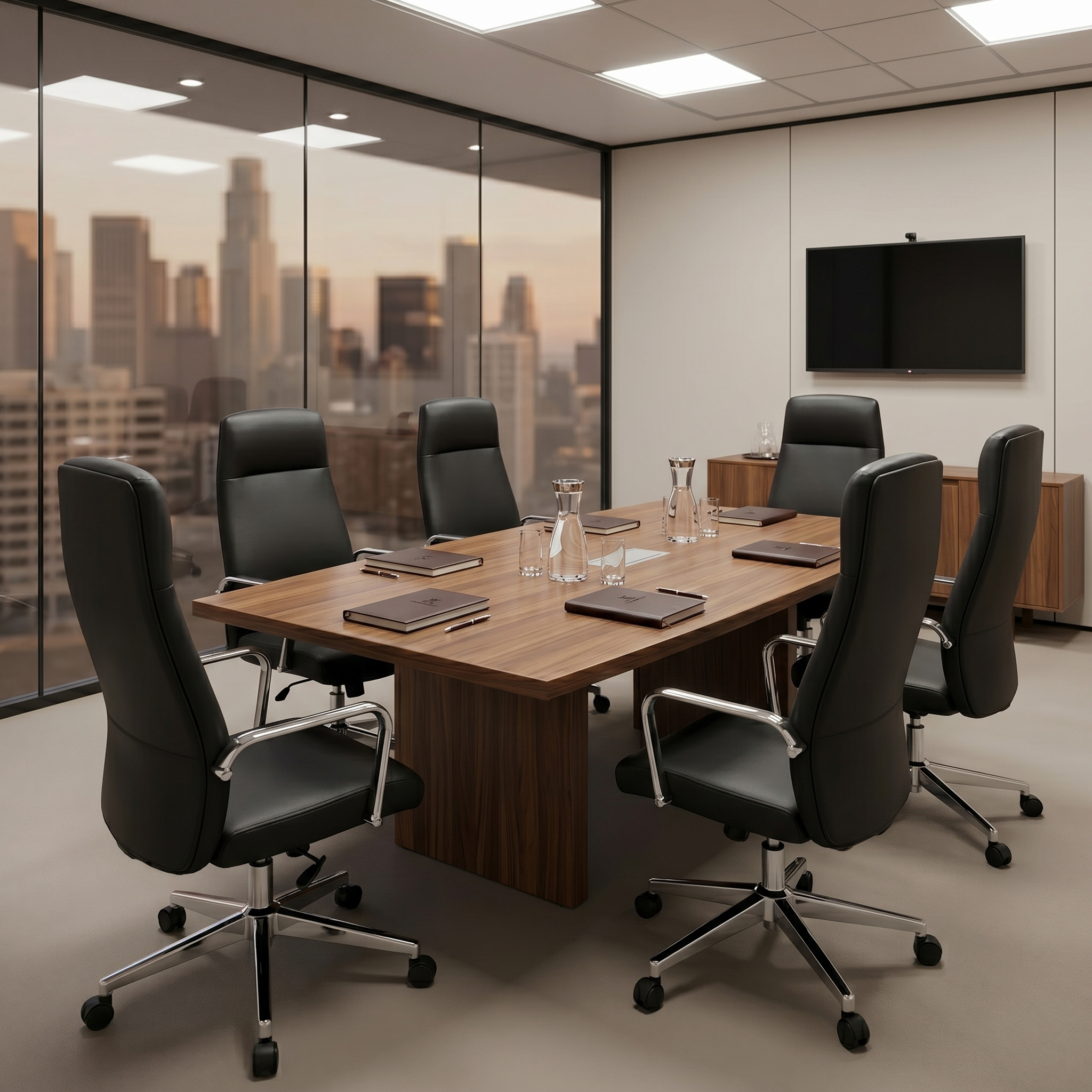 Flux Leather Office Chair Adjustable Height and Tilt with an Iron Frame