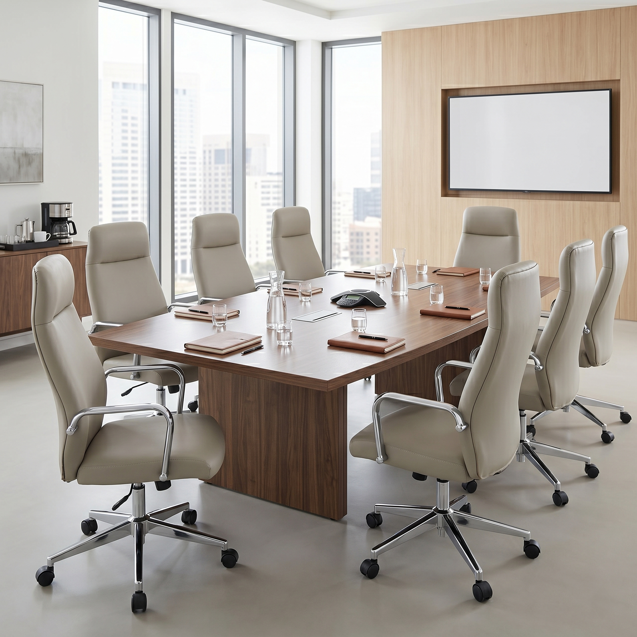 Flux Leather Office Chair Adjustable Height and Tilt with an Iron Frame