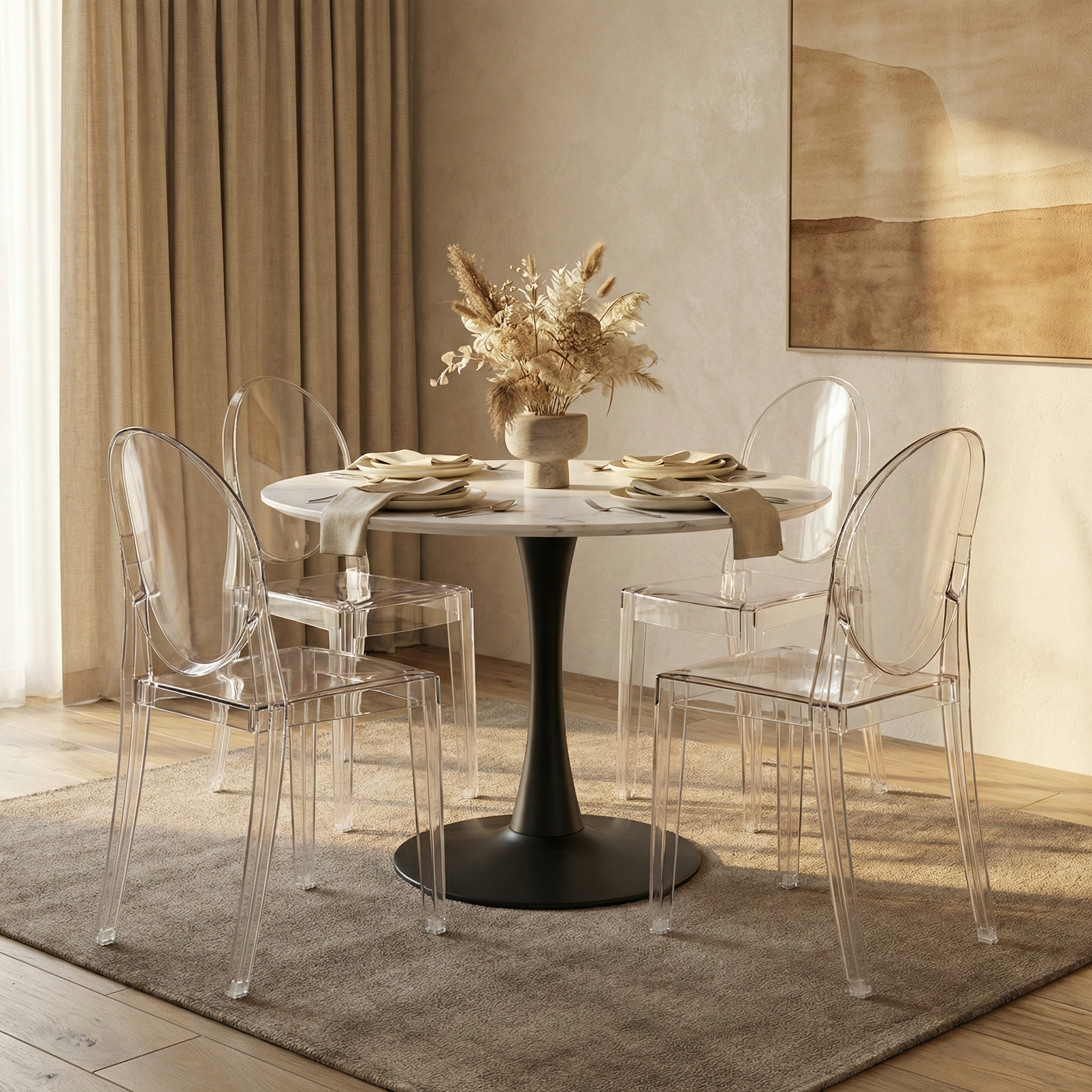 Marion Modern Transparent Acrylic Dining Chair