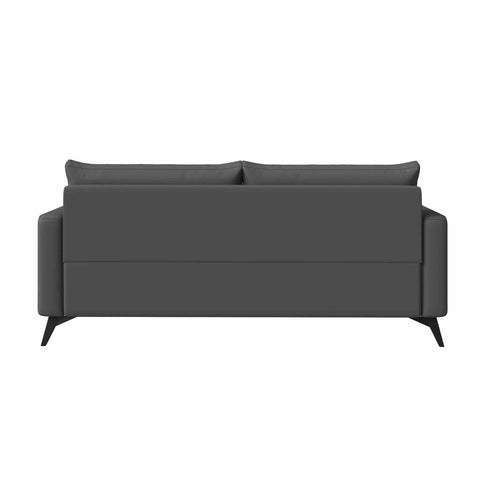 Inno 3-Seater Leather Wide Sofa with Stainless Steel Legs and Removable Cushions