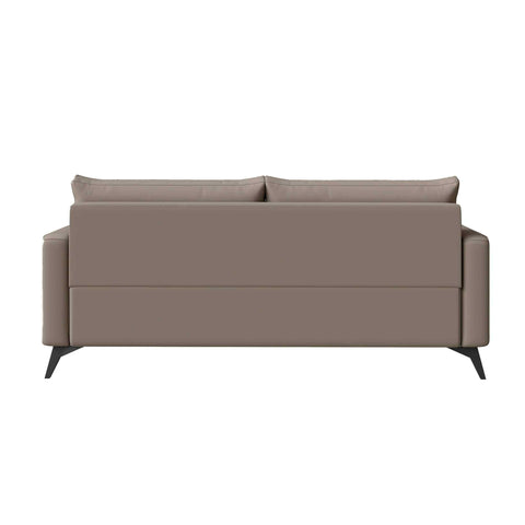 Inno 3-Seater Leather Wide Sofa with Stainless Steel Legs and Removable Cushions