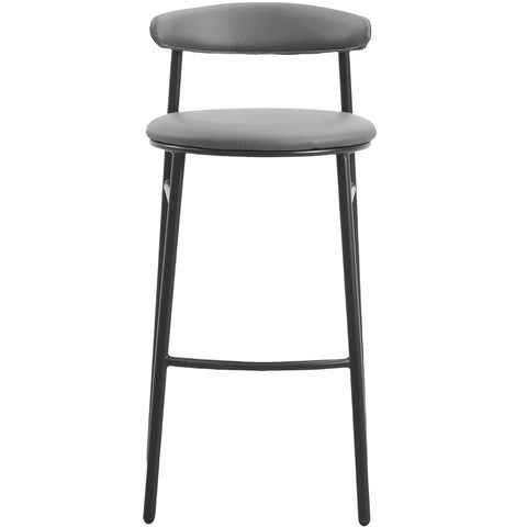 Lume Series Modern Bar Stool Upholstered in Leather for Dining Room and Kitchen