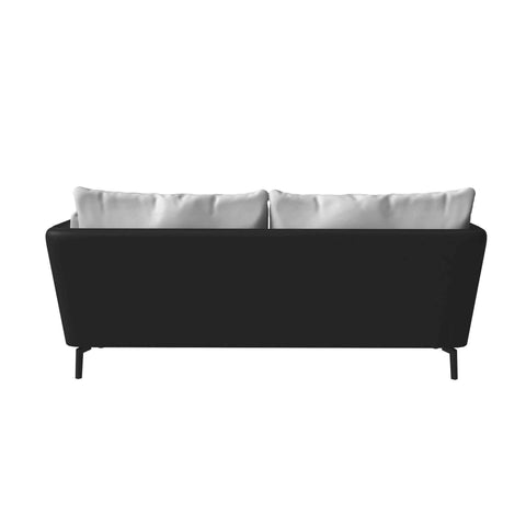 Luxify 3-Seater Leather Sofa with Stainless Steel Legs and Removable Cushions