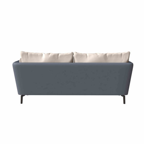 Luxify 3-Seater Leather Sofa with Stainless Steel Legs and Removable Cushions