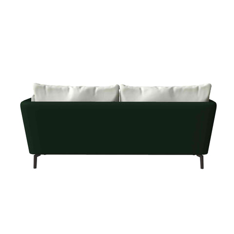 Luxify 3-Seater Leather Sofa with Stainless Steel Legs and Removable Cushions