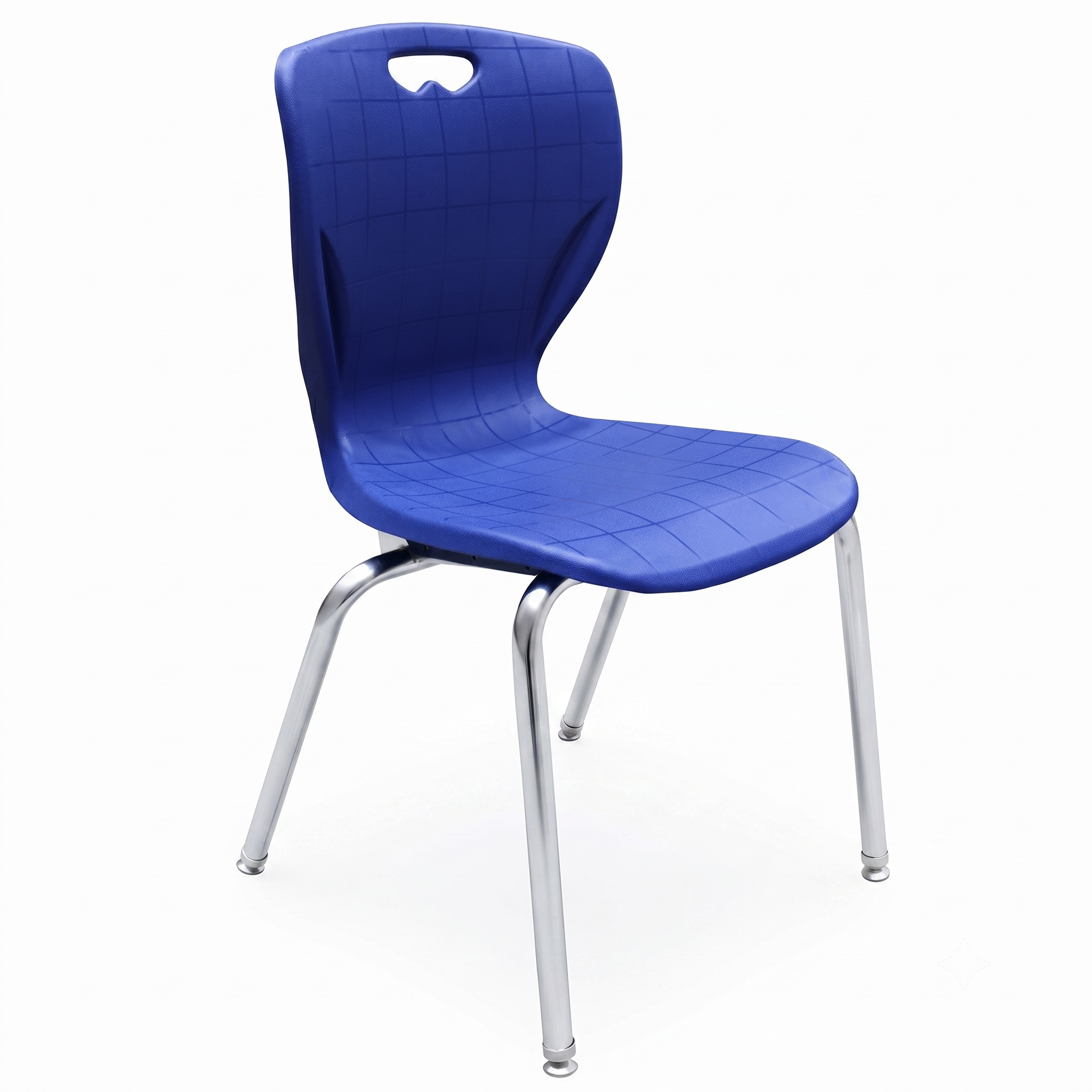 LeisureMod 10-pc. Student Chair in Polypropylene Seat and Chrome Steel