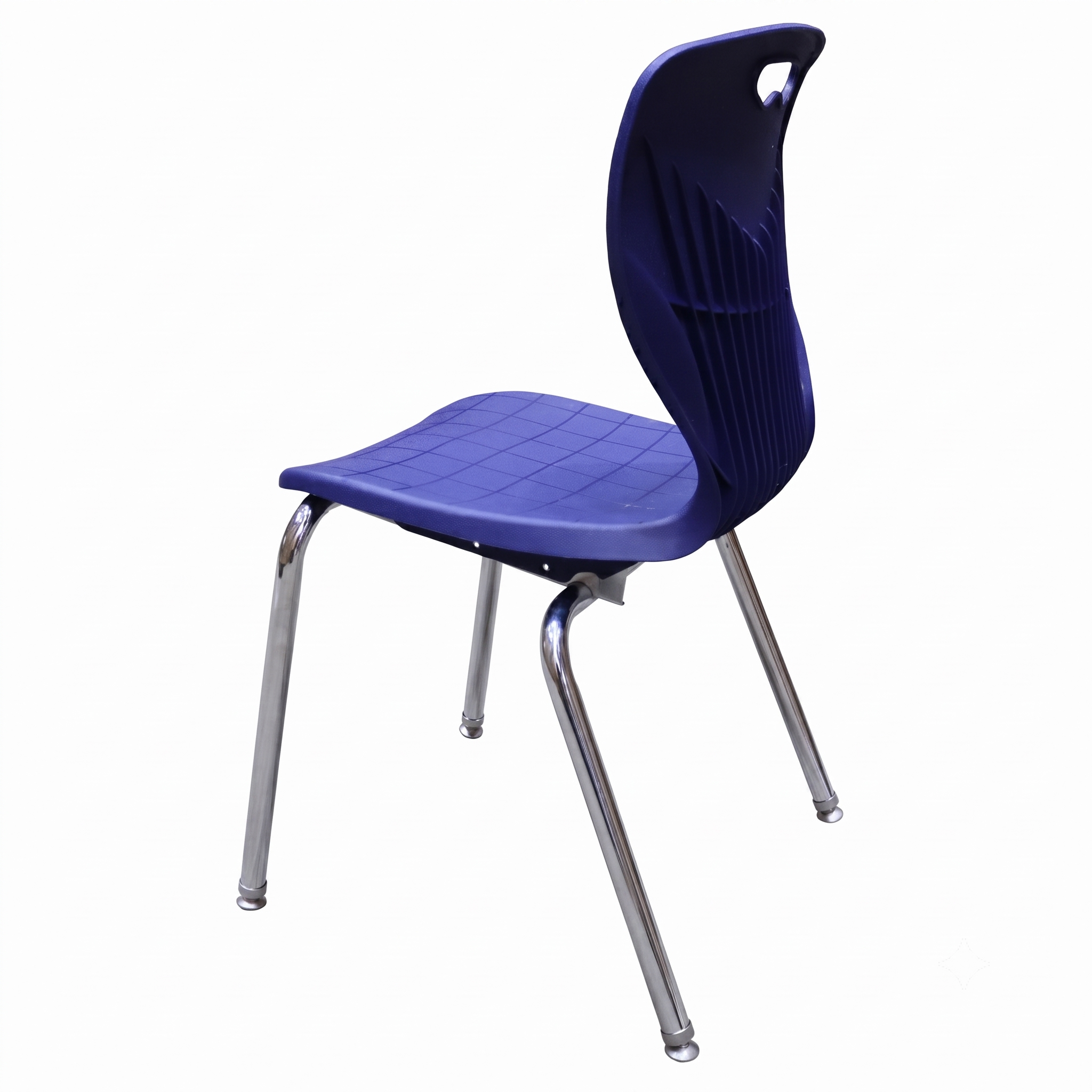 LeisureMod 10-pc. Student Chair in Polypropylene Seat and Chrome Steel
