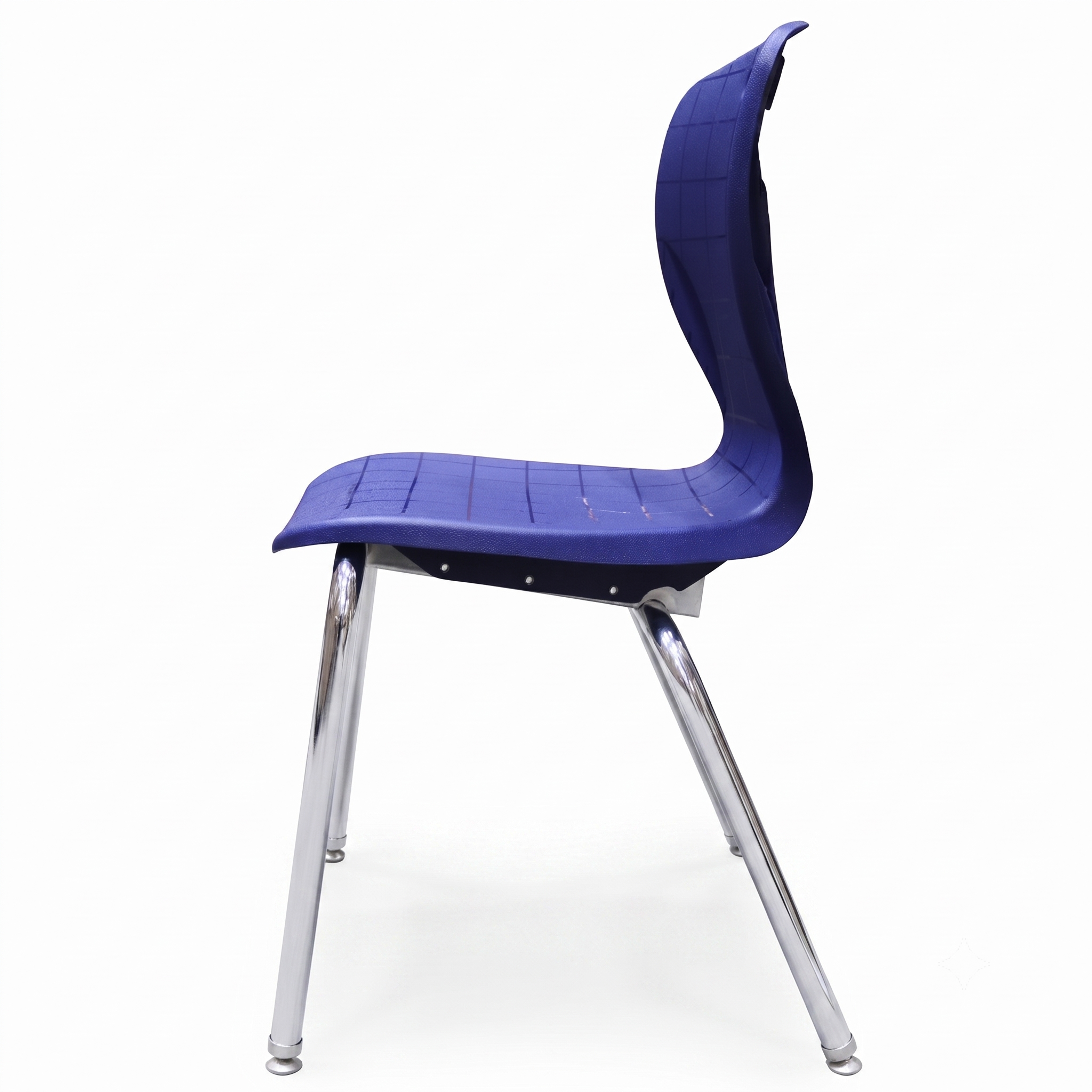 LeisureMod 10-pc. Student Chair in Polypropylene Seat and Chrome Steel