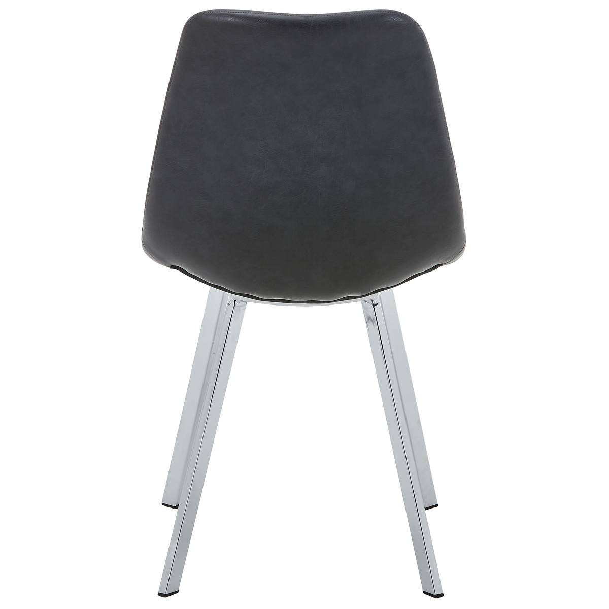 Markley Leather Dining Chair With Steel Legs