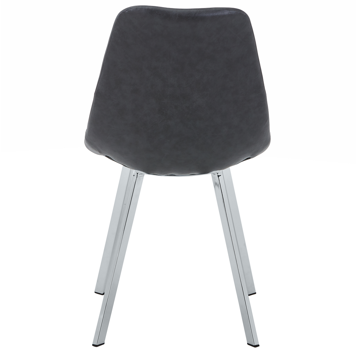 Markley Leather Dining Chair With Steel Legs