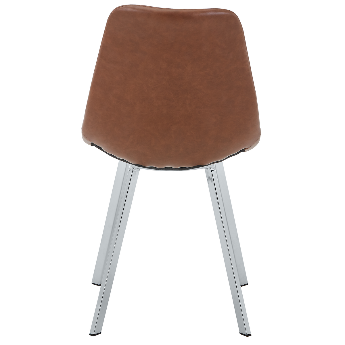 Markley Leather Dining Chair With Steel Legs