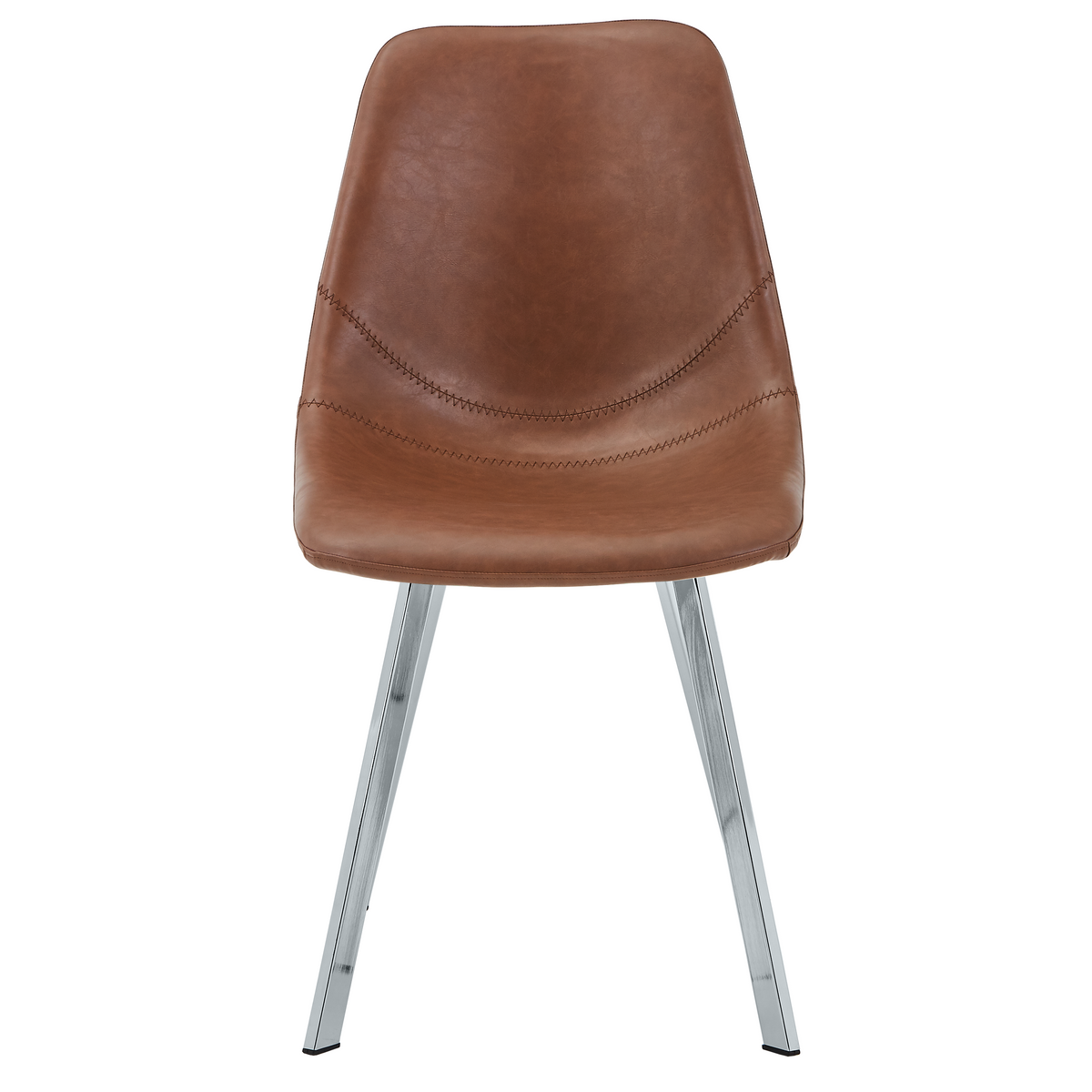 Markley Leather Dining Chair With Steel Legs