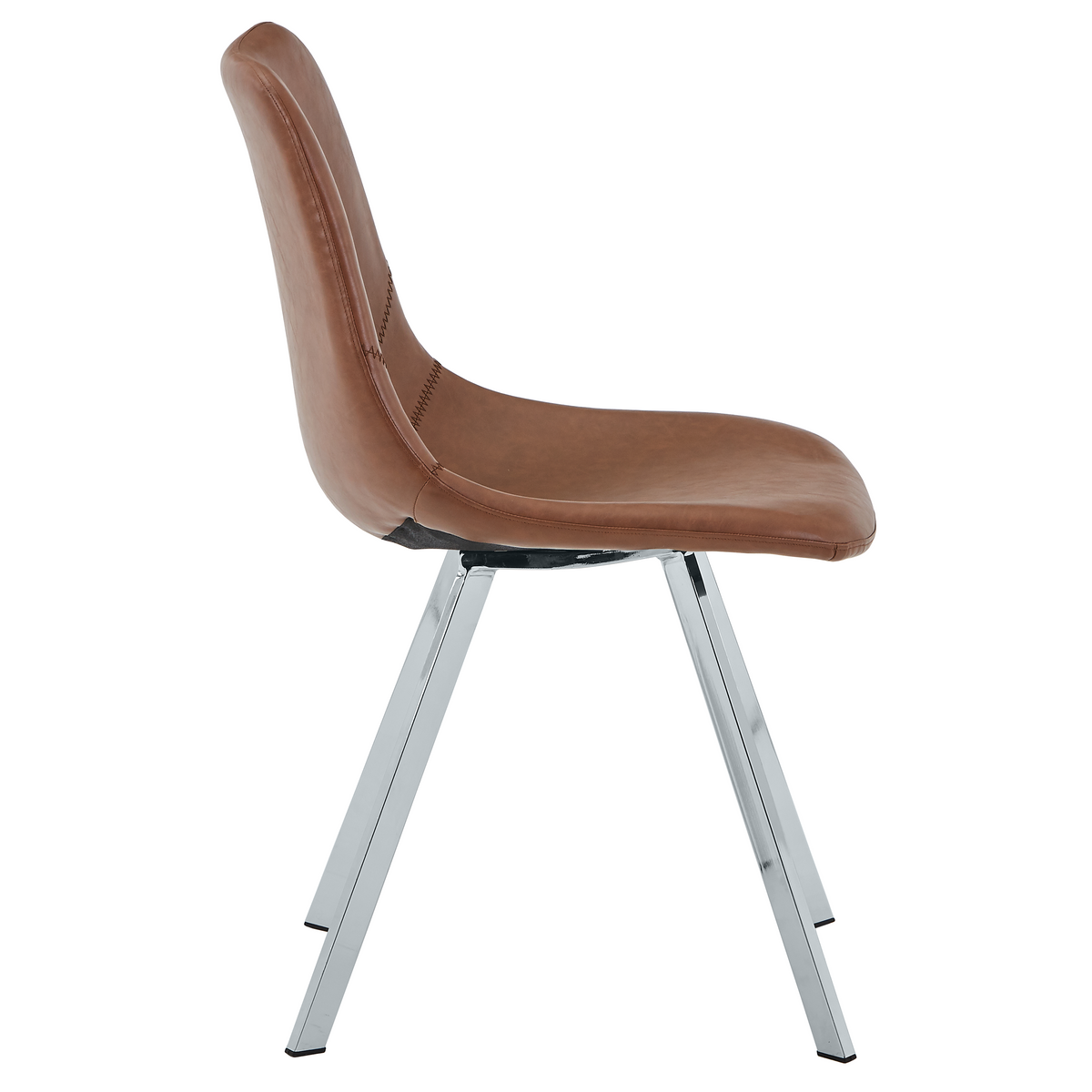 Markley Leather Dining Chair With Steel Legs