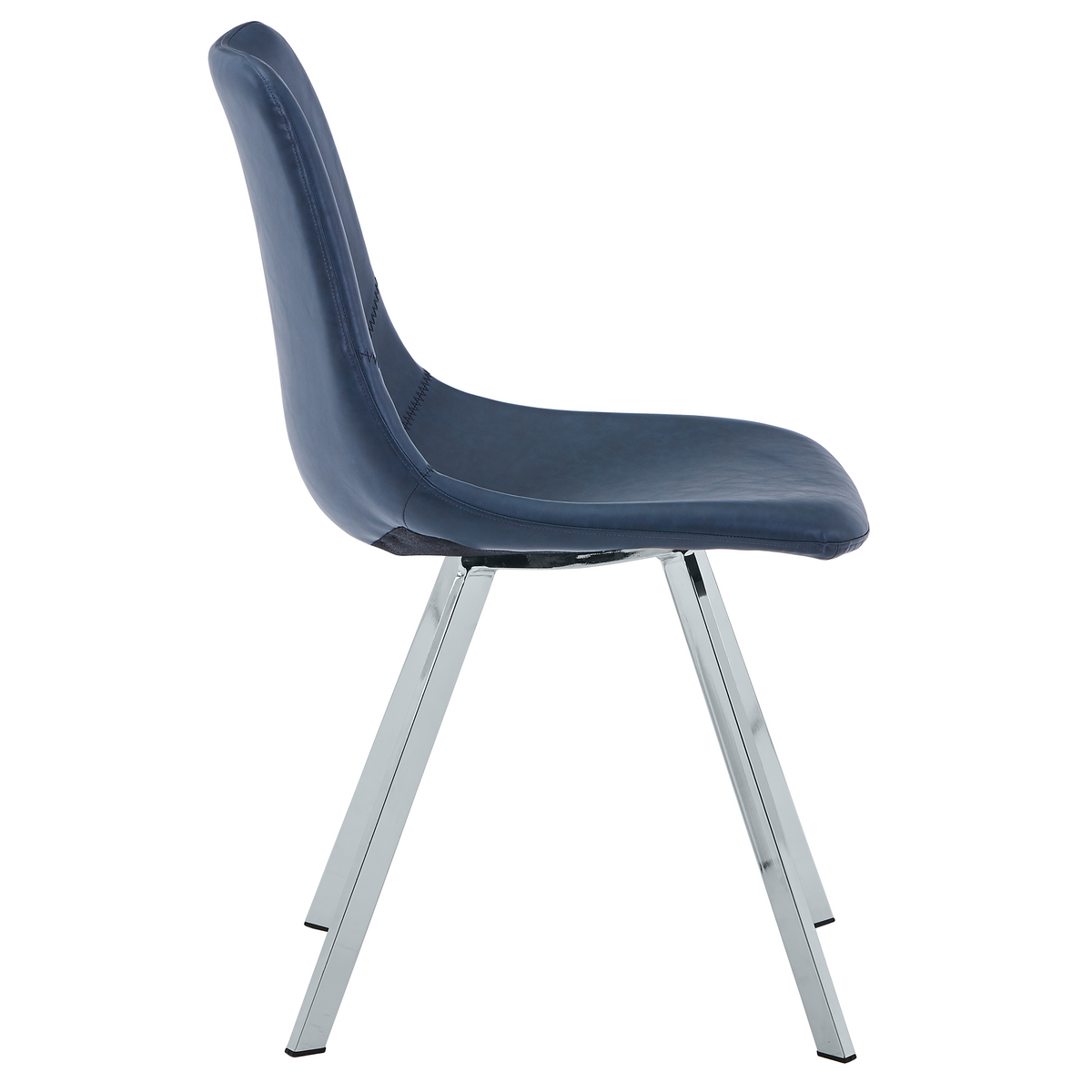 Markley Leather Dining Chair With Steel Legs