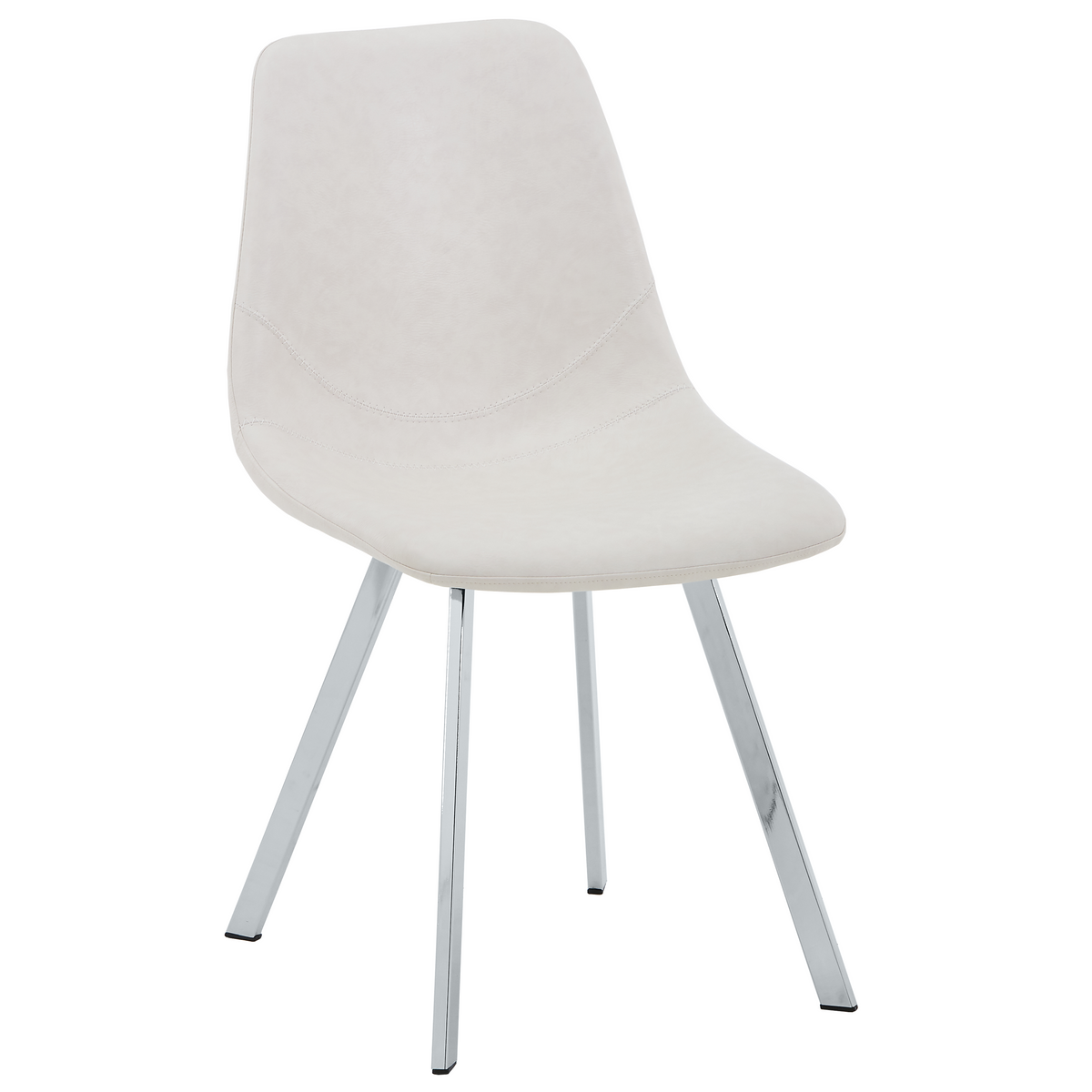Markley Leather Dining Chair With Steel Legs