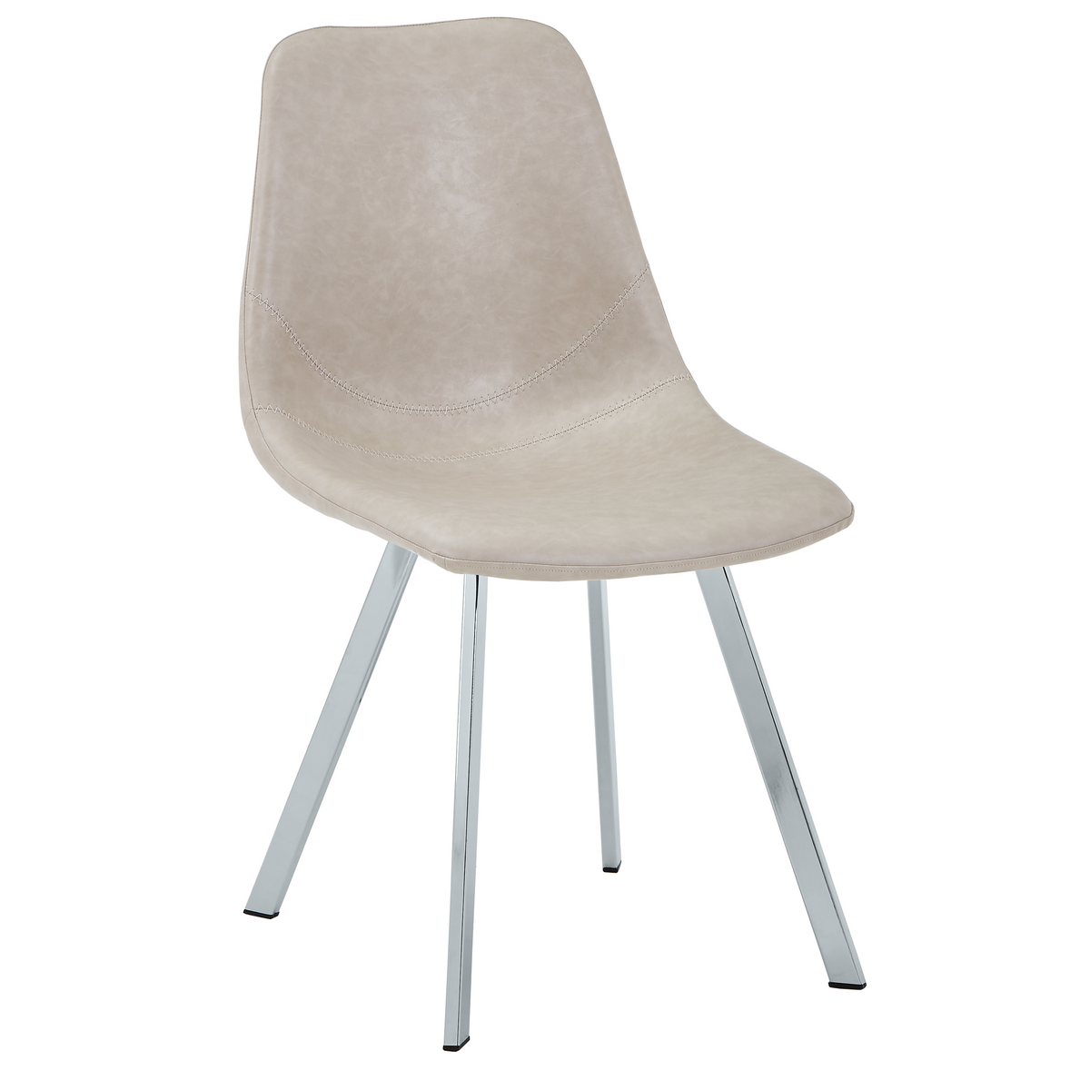 Markley Leather Dining Chair With Steel Legs