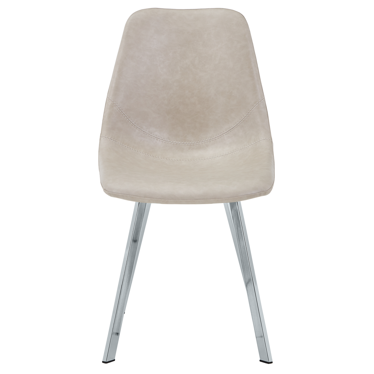 Markley Leather Dining Chair With Steel Legs