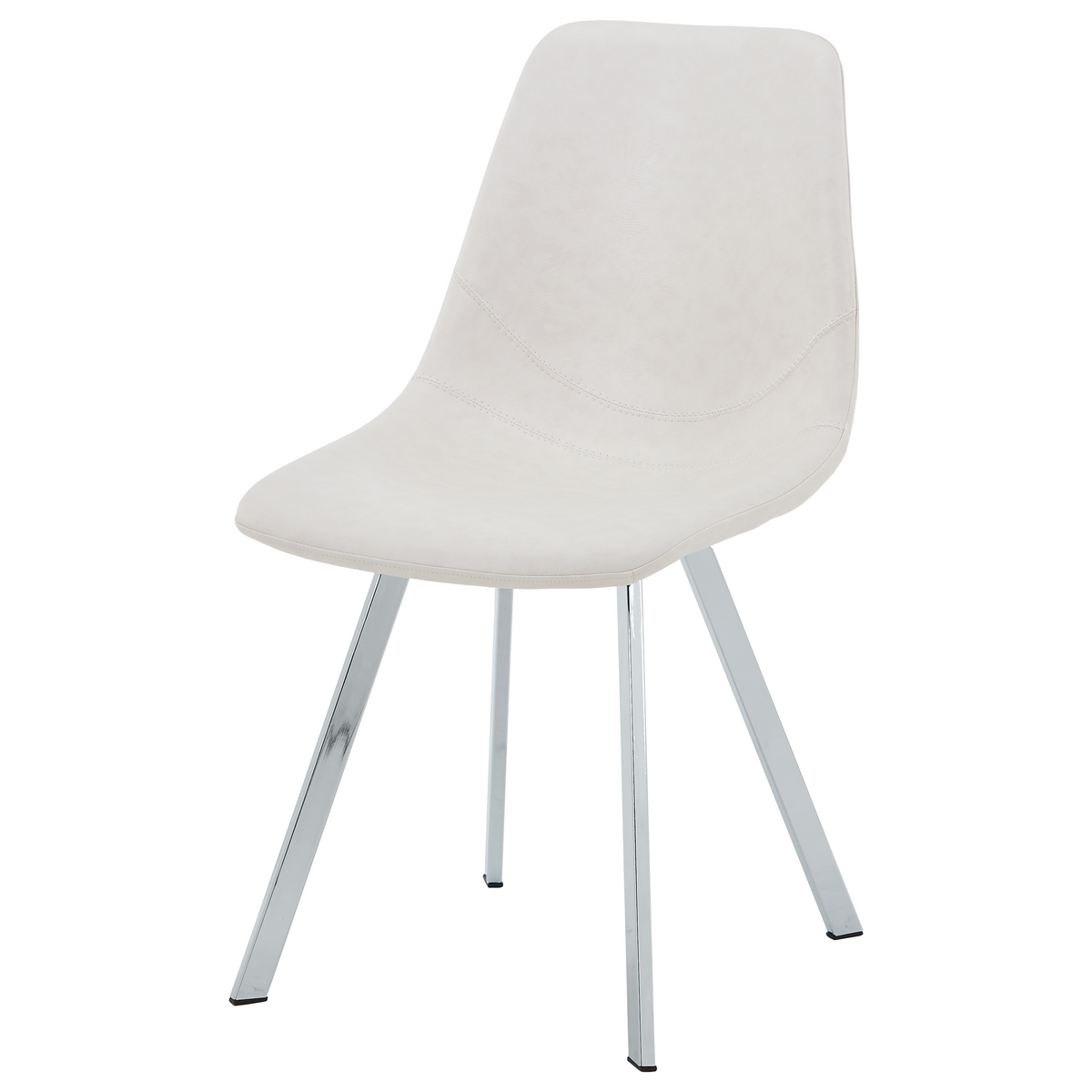 Markley Leather Dining Chair With Steel Legs